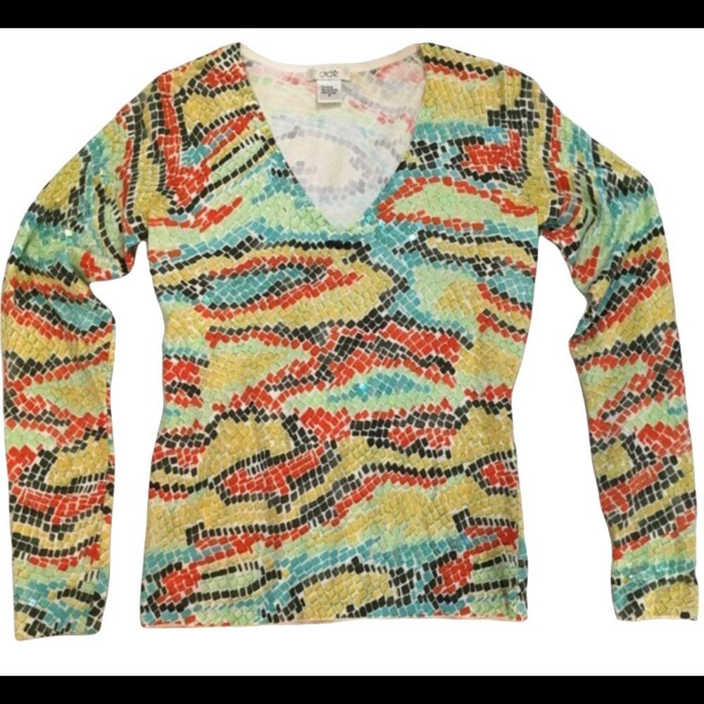Vintage Cache V-Neck Summer Sweater